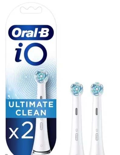 Oral-B iO™ Ultimate Clean White 替换电动牙刷头 2 件装