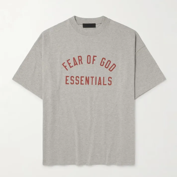 FEAR OF GOD ESSENTIALS 灰色印花T恤