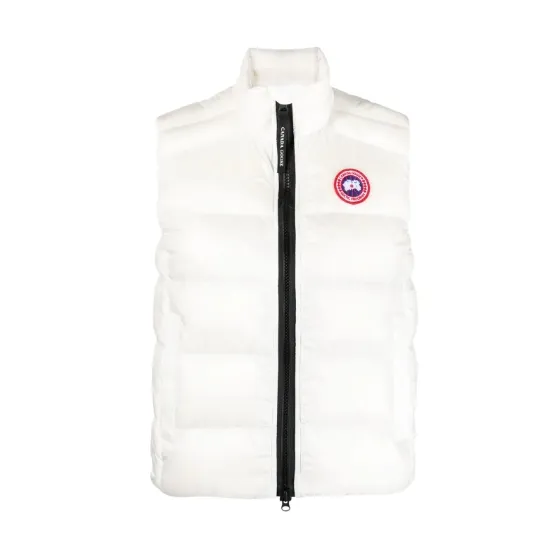 CANADA GOOSE 加拿大鹅 Cypress logo 白色填充羽绒马甲