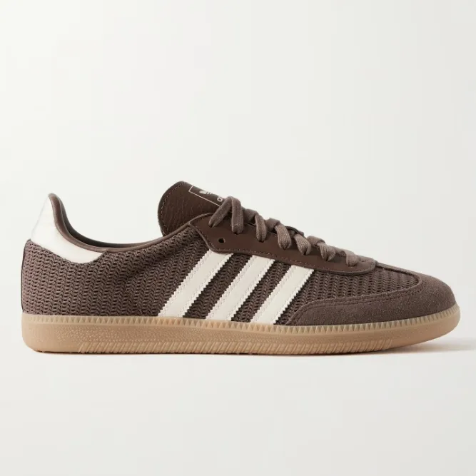 ADIDAS ORIGINALS 阿迪达斯 Samba OG 棕色网面德训鞋