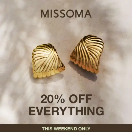 Missoma 英国官网：春日促销 入华夫格‬戒指、新月手链