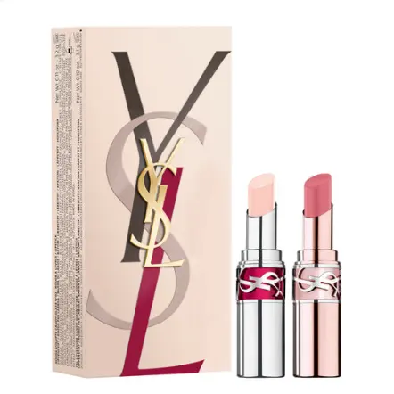YSL 圣罗兰银管+粉管唇膏套装