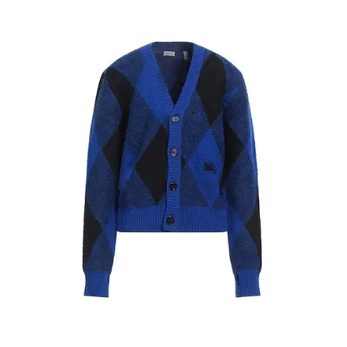 BURBERRY 巴宝莉蓝色格纹开衫