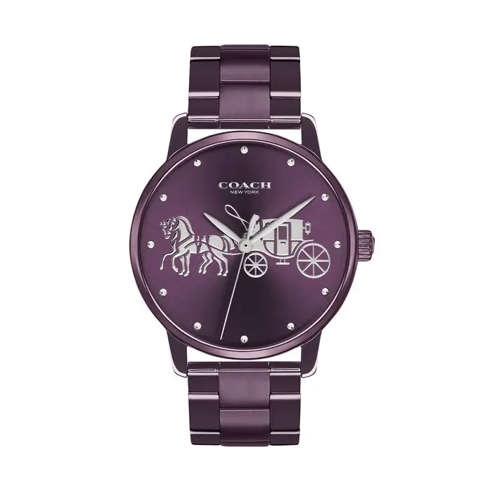 COACH 蔻驰 36mm紫色腕表