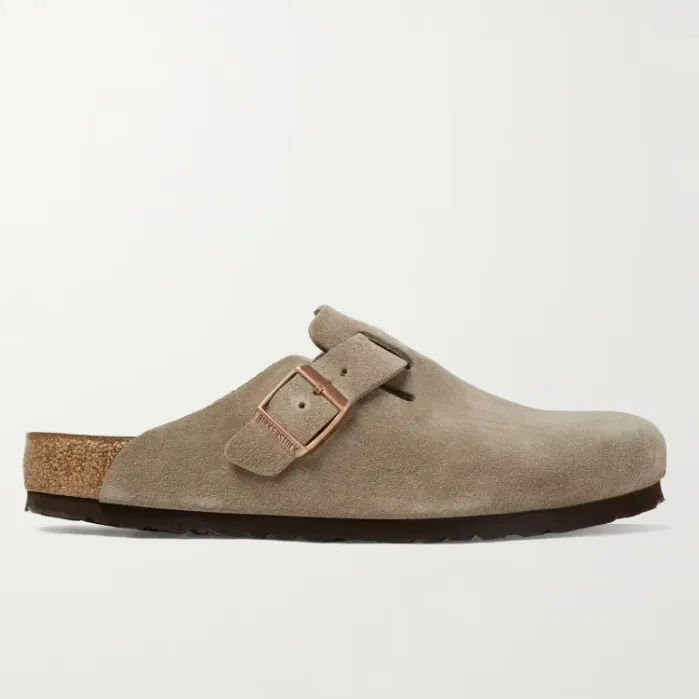 BIRKENSTOCK 勃肯 Boston 绒面平底鞋