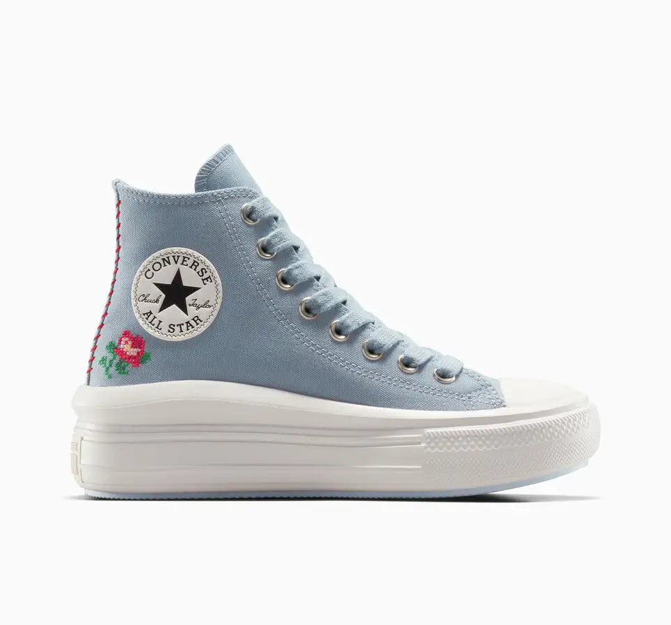 Converse 匡威 Chuck Taylor All Star 蓝色厚底帆布鞋