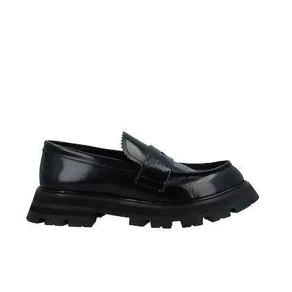 ALEXANDER MCQUEEN 麦昆黑色乐福鞋