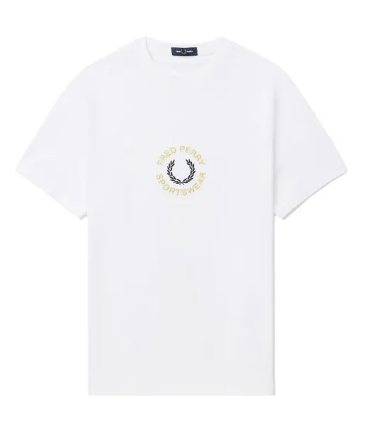 FRED PERRY 饰徽标圆领 T 恤