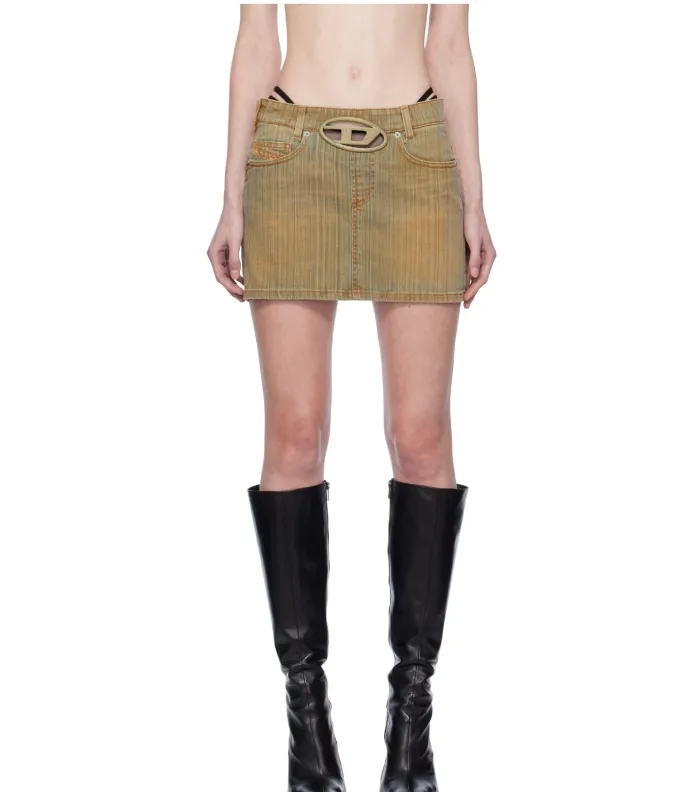 Diesel  Beige De-Ron-Fsd 牛仔半裙
