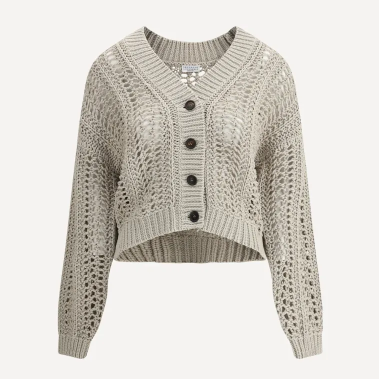 BRUNELLO CUCINELLI 穿孔针织开衫