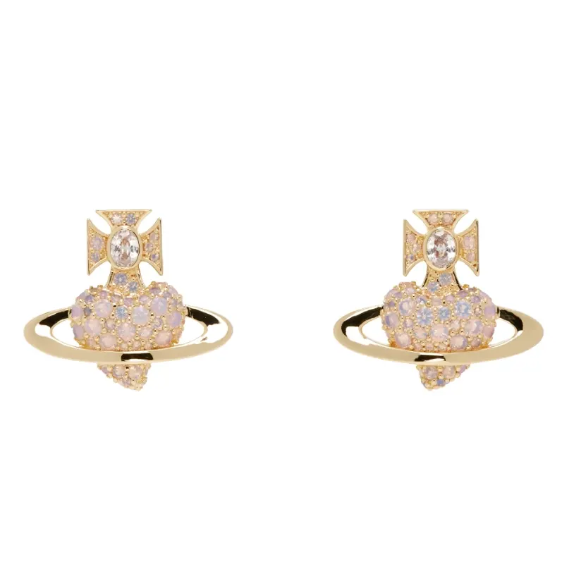Vivienne Westwood 金色 & 粉色 Agnatha 耳钉