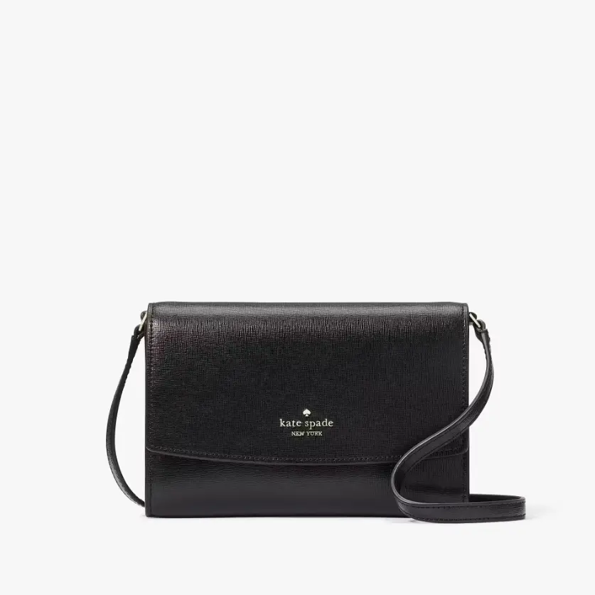 Kate Spade Perry 黑色皮革斜挎包