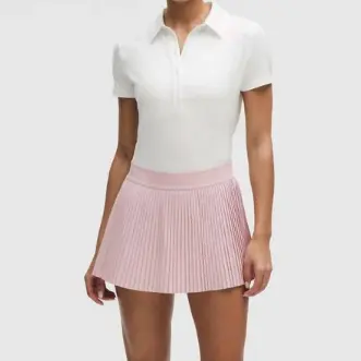 M码有货！Lululemon varsity 高腰网球裙 粉色