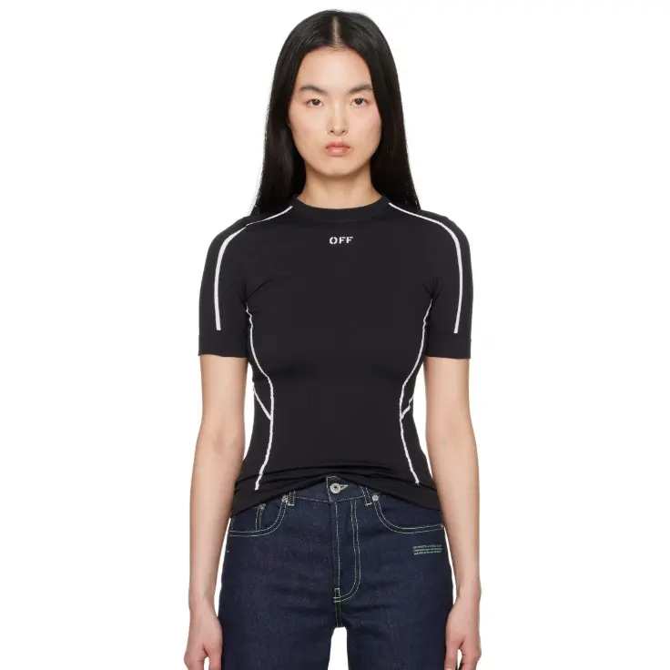 Off-White 黑色 Seamless Short Sleeve 运动上装