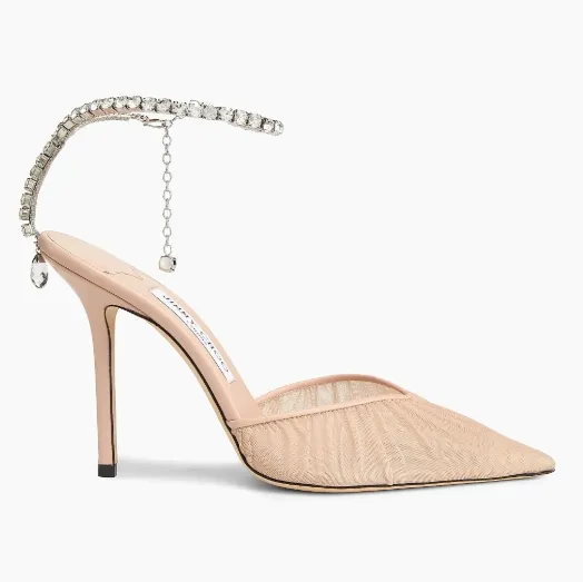 迪丽热巴同款裸色！Jimmy Choo Saeda 高跟鞋