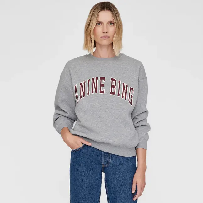 Anine Bing Spencer 徽标圆领卫衣