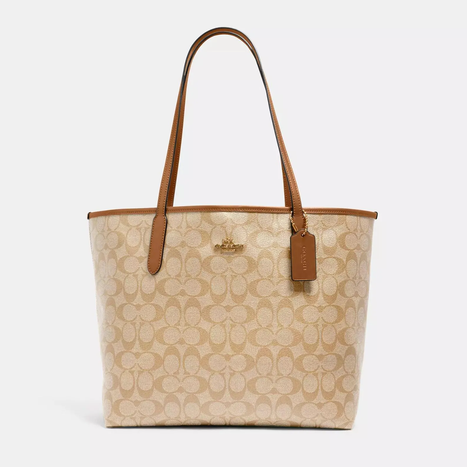 Coach 蔻驰 City 老花托特包