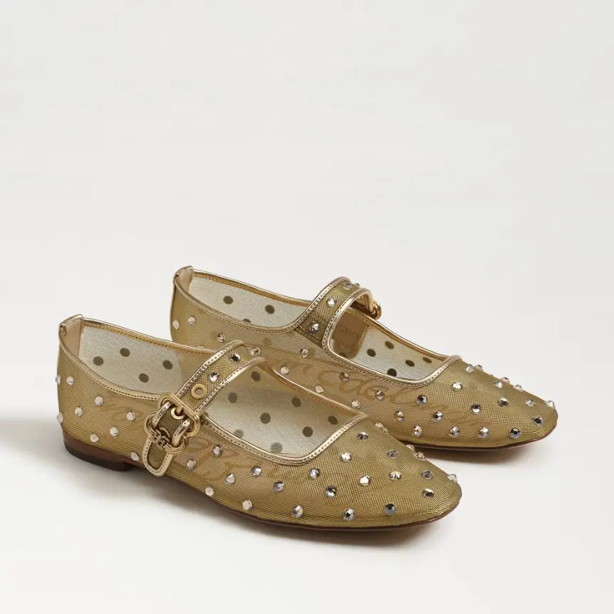 虞书欣同款！Sam Edelman 网纱钻饰玛丽珍鞋