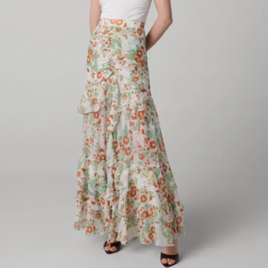 DVF Thea 真丝印花半裙