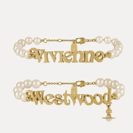 Vivienne Westwood 西太后 珍珠logo手链