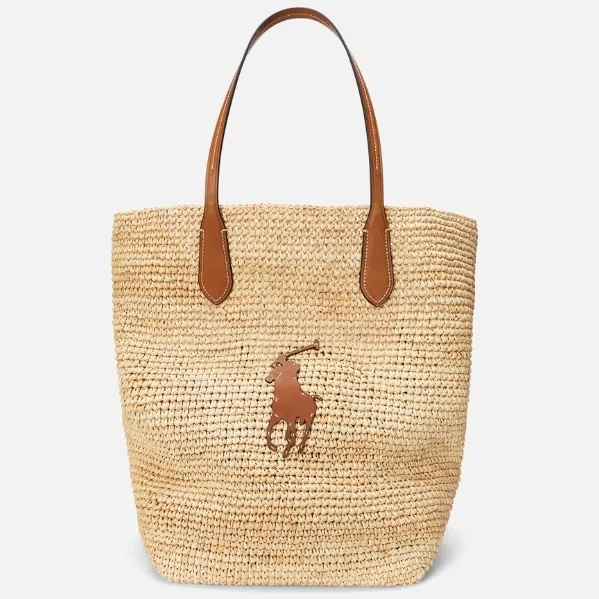 POLO RALPH LAUREN 拉夫劳伦编织托特包
