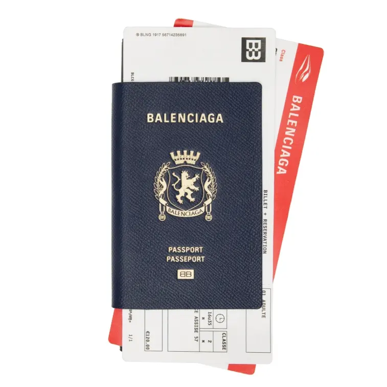 难得打折！Balenciaga  Navy Passport Long 2 护照夹
