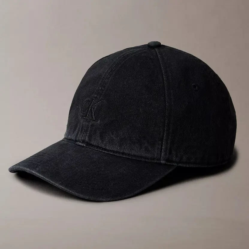 Calvin Klein 黑色徽标牛仔棒球帽