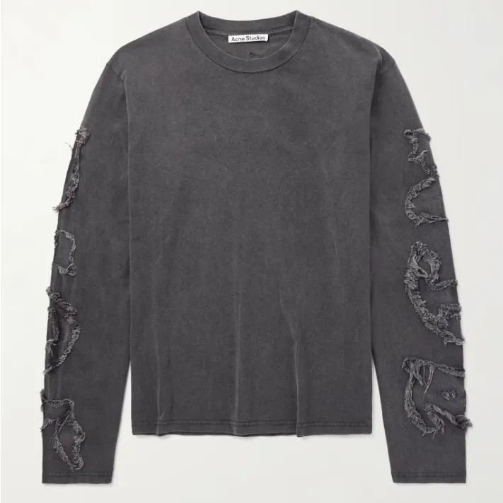 ACNE STUDIOS 灰色长袖T恤