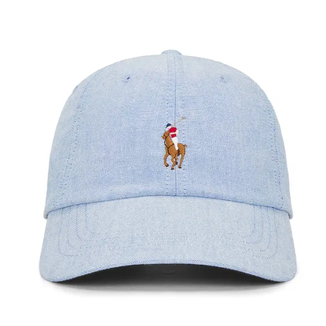 POLO RALPH LAUREN 拉夫劳伦牛津淡蓝色徽标棒球帽