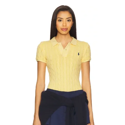 POLO RALPH LAUREN 拉夫劳伦黄色针织POLO短袖