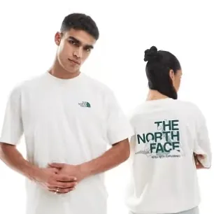 THE NORTH FACE 北面灰白色印花T恤