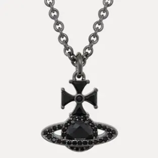 Vivienne Westwood 西太后 纯黑土星项链