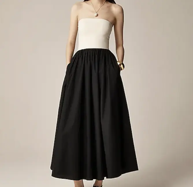 J.CREW 拼色连衣裙