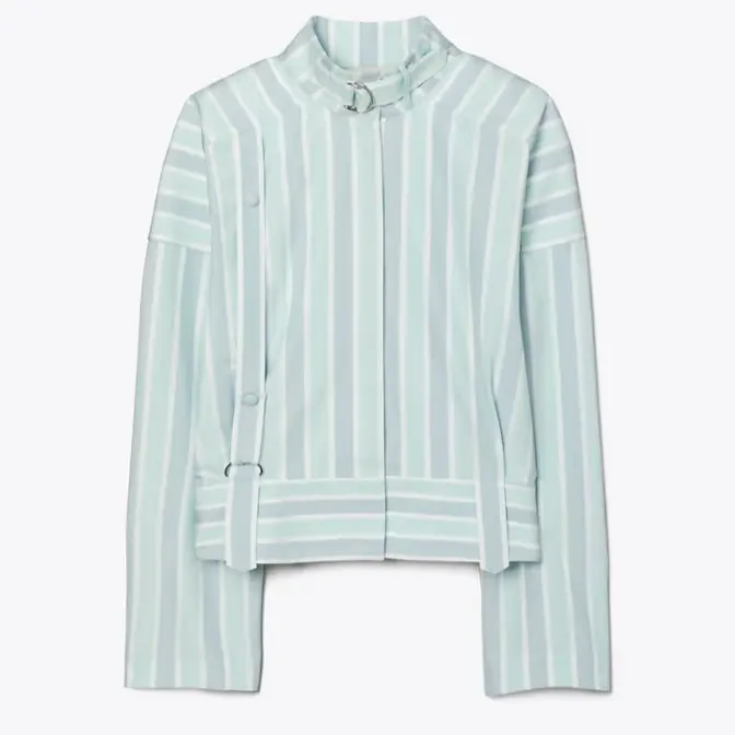 Tory Burch 条纹水色衬衫 宋雨琦同款