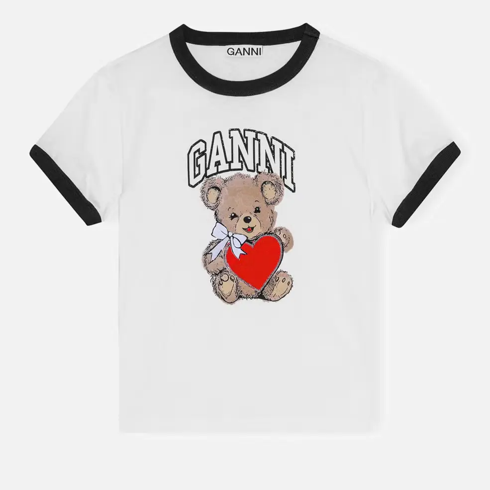 GANNI 爱心小熊印花T恤