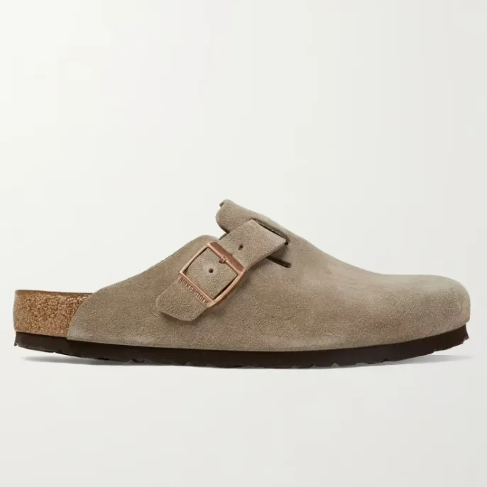 BIRKENSTOCK 勃肯 Boston 绒面平底鞋