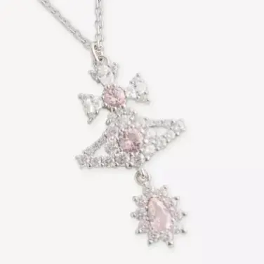 Vivienne Westwood 西太后 粉色人鱼泪土星项链