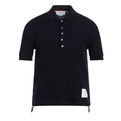 THOM BROWNE 黑色POLO短袖