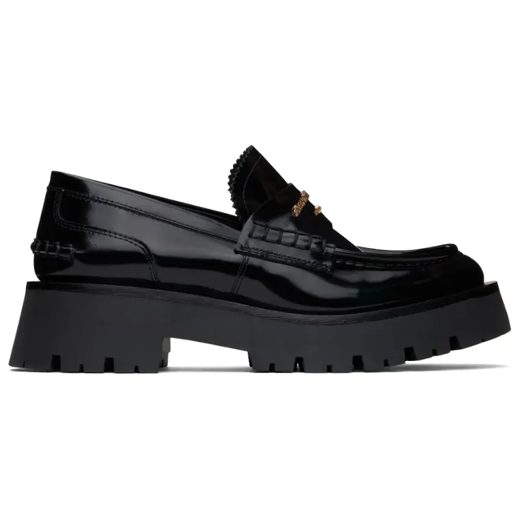 Alexander Wang 黑色 Carter Mid-Heel Lug 乐福鞋