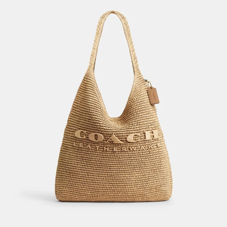 Coach Brooklyn 39 Straw 草编托特包