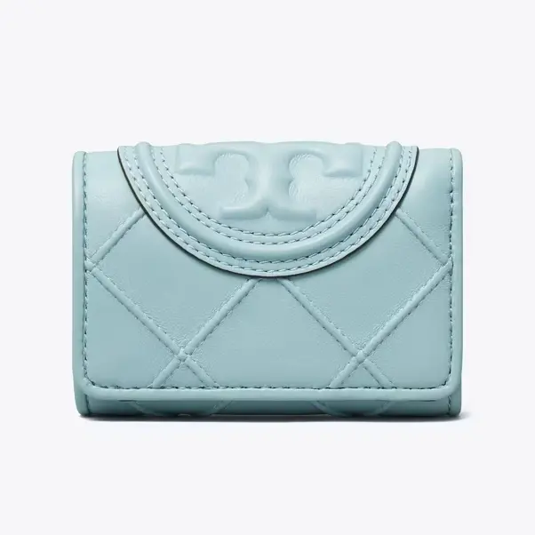 Tory Burch 汤丽柏琦 Fleming 小号钱包 蓝绿色