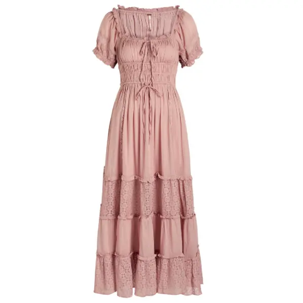 FREE PEOPLE 棉质中长裙
