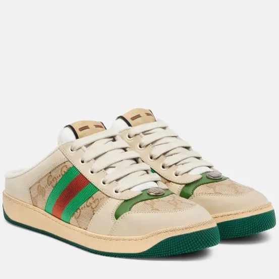 澳门站定价优势！GUCCI 古驰 Screener 圆头系带包头拖鞋