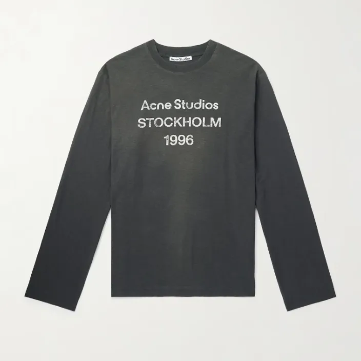 ACNE STUDIOS 1996 字母徽标黑色长袖T恤