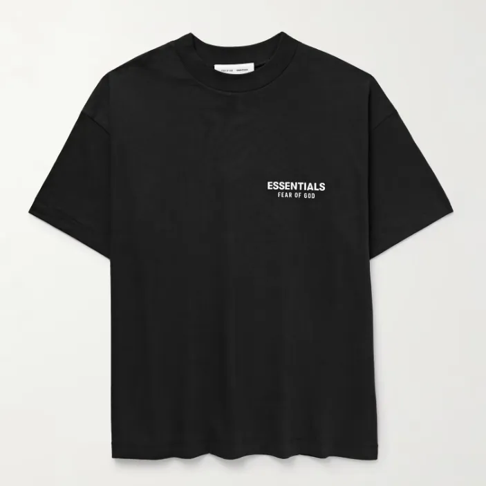 FEAR OF GOD ESSENTIALS 黑色字母徽标T恤
