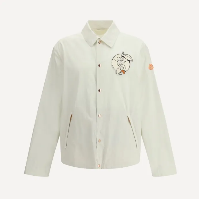 MONCLER x DONALD GLOVER 联名款白色衬衫夹克外套