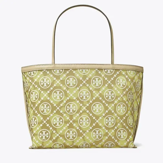 Tory burch 汤丽柏琦 老花网纱款托特包 绿色