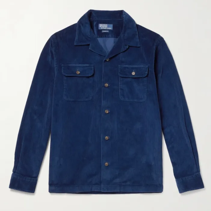 POLO RALPH LAUREN 拉夫劳伦蓝色灯芯绒衬衫