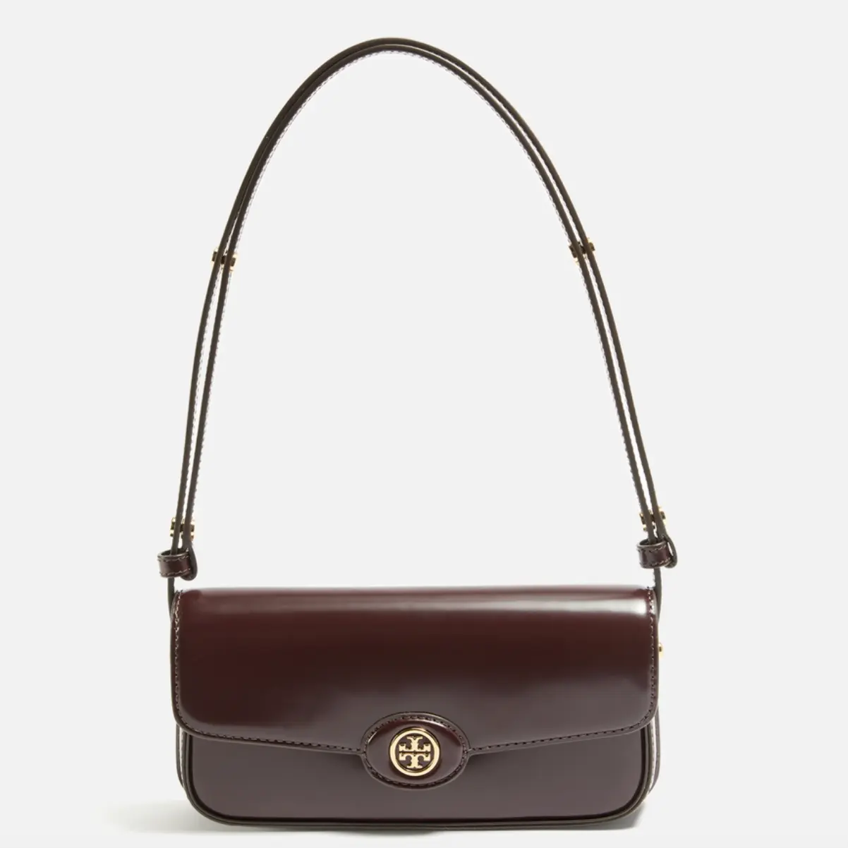 Tory Burch Robinson Spazzolato Patent 腋下包