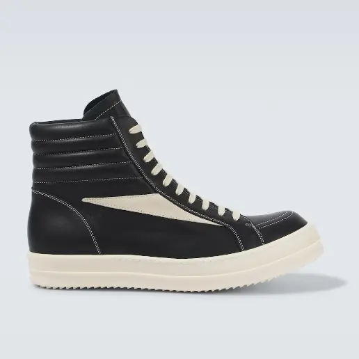 RICK OWENS 复古黑色高帮运动鞋